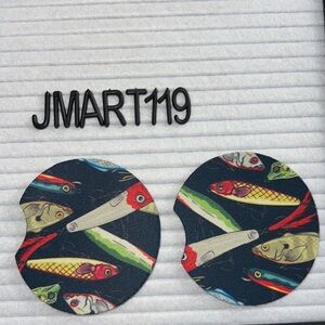 Neoprene Car Coasters Fishing Lures